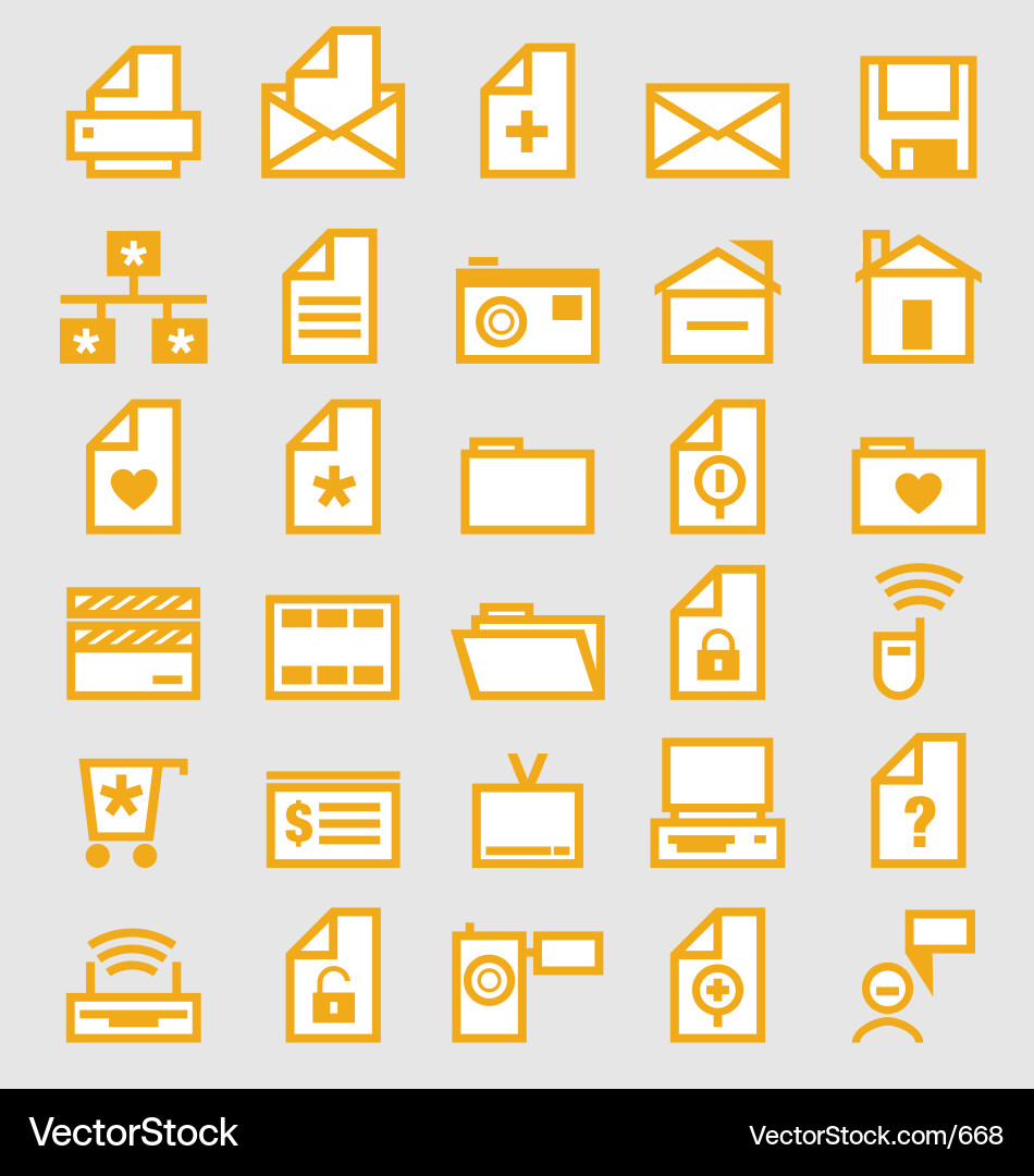 Web & Interface Icons vector image
