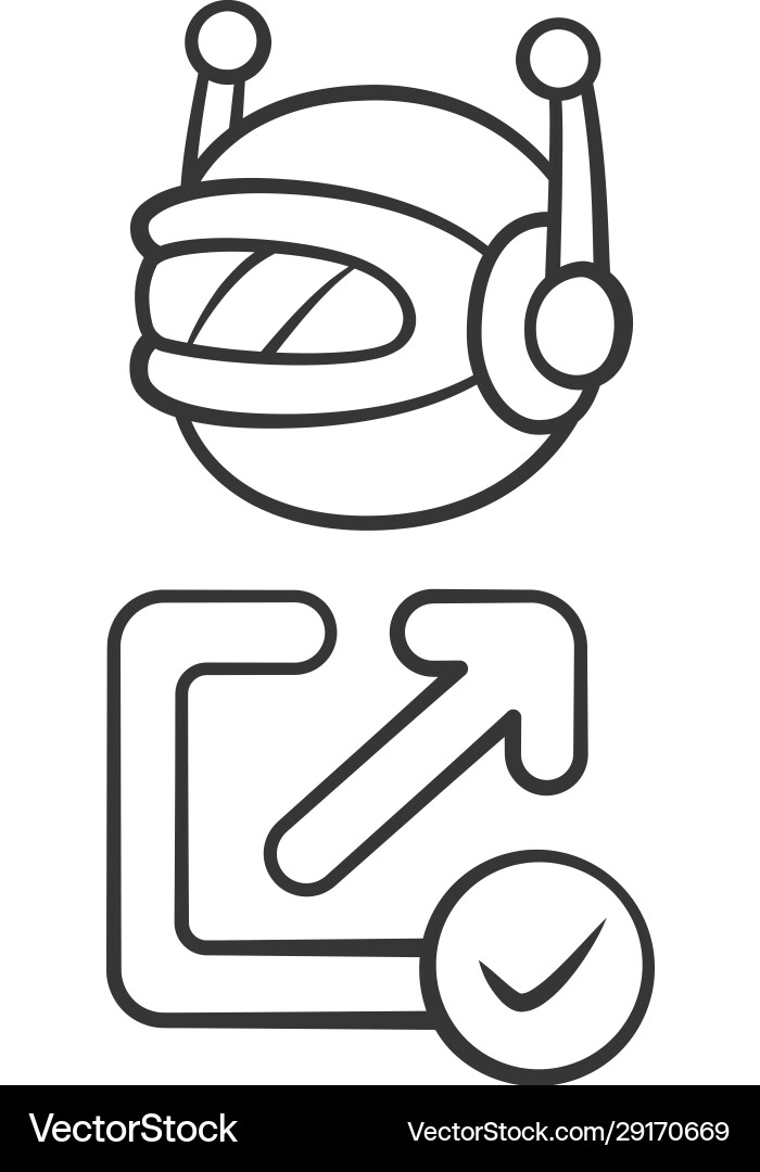 Backlink Checker Bot lineare Icon Web-Optimierung Backlink Checker Bot lineare Icon Web-Optimierung Vektorbild