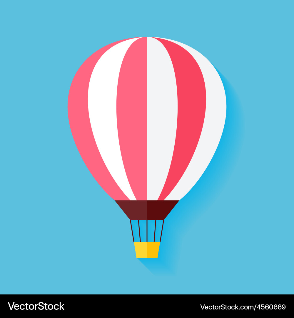 Bunte Heißluftballon Vektorbild