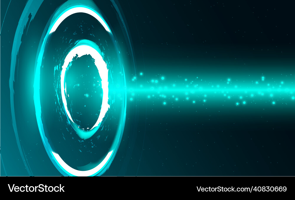 Circle movement pattern and motion blur over dark vector image