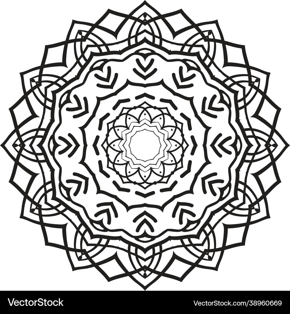 Circular pattern in form a mandala vector image