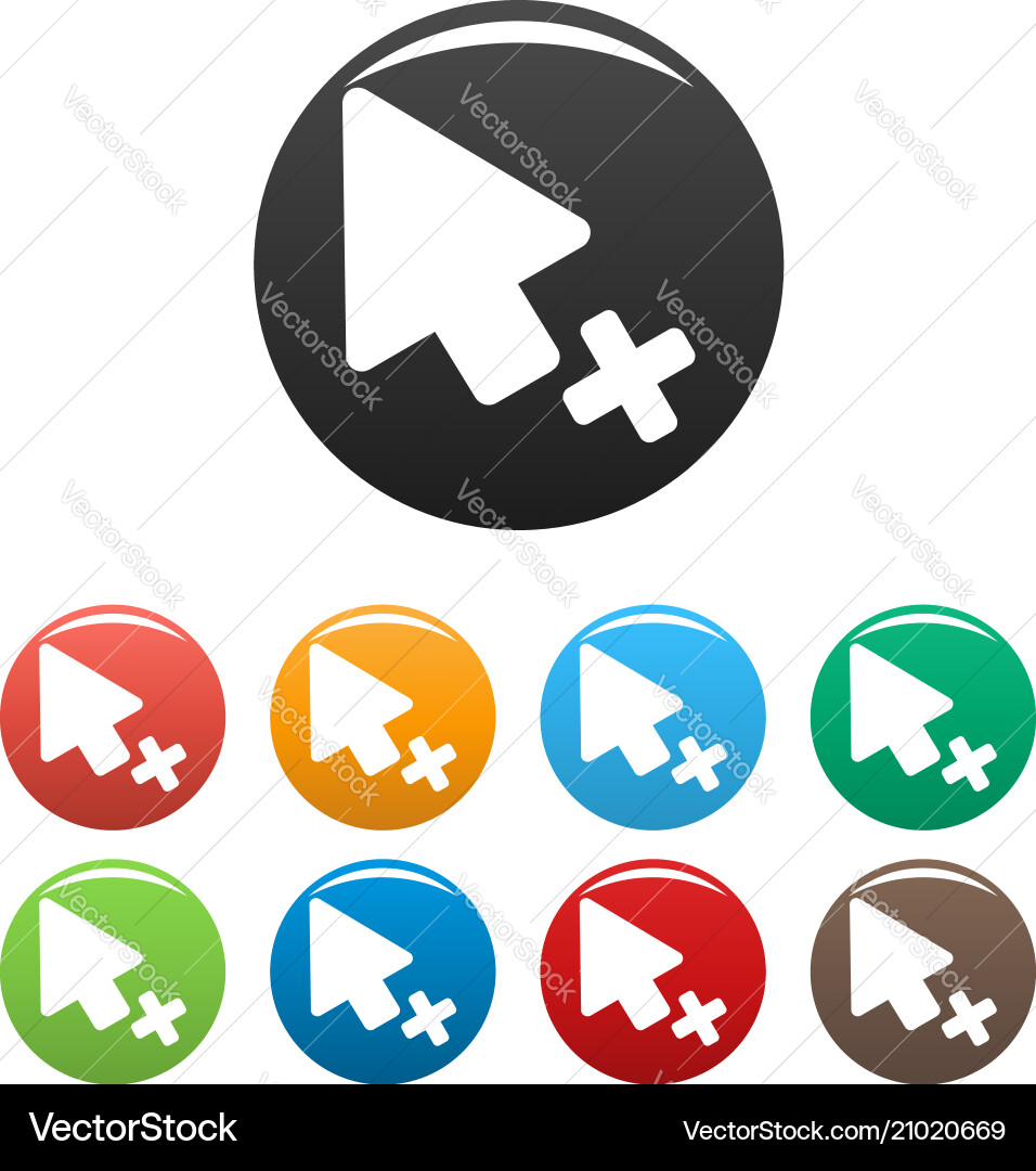 Cursor failure icons set color Cursor failure icons set color vector image