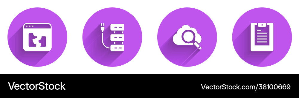 Defekte Dateiserversuche Cloud Computing einstellen Defekte Dateiserversuche Cloud Computing einstellen vektorbild