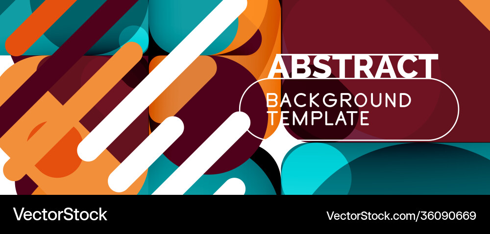 Flat geometric round shapes and dynamic lines Flat geometric round shapes and dynamic lines Vector Image