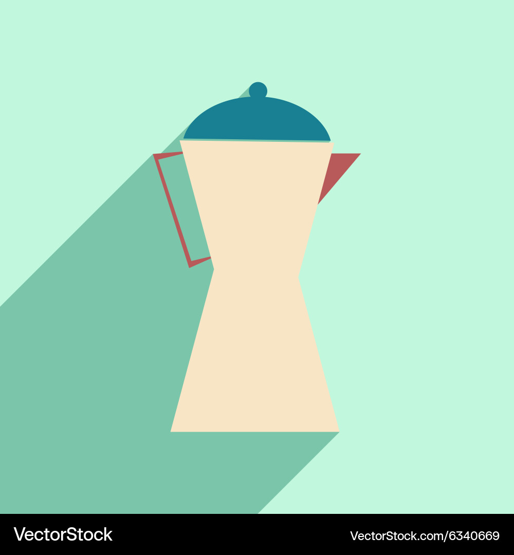 Flat with shadow icon and mobile application vector image
