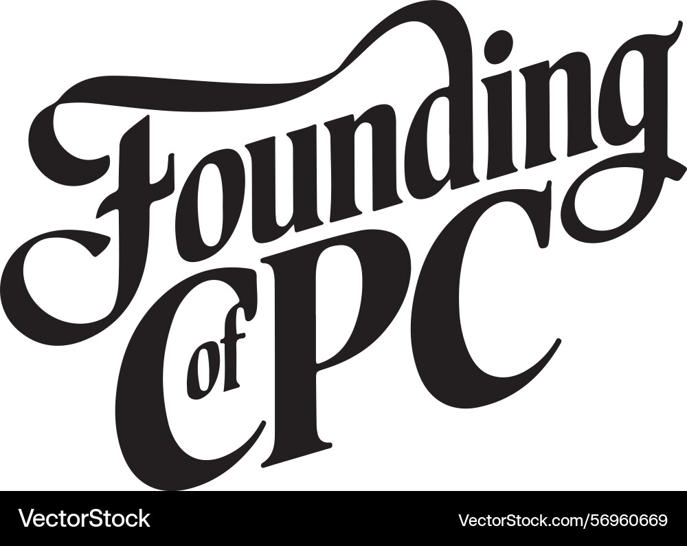 Founding of cpc logo design Vector Image