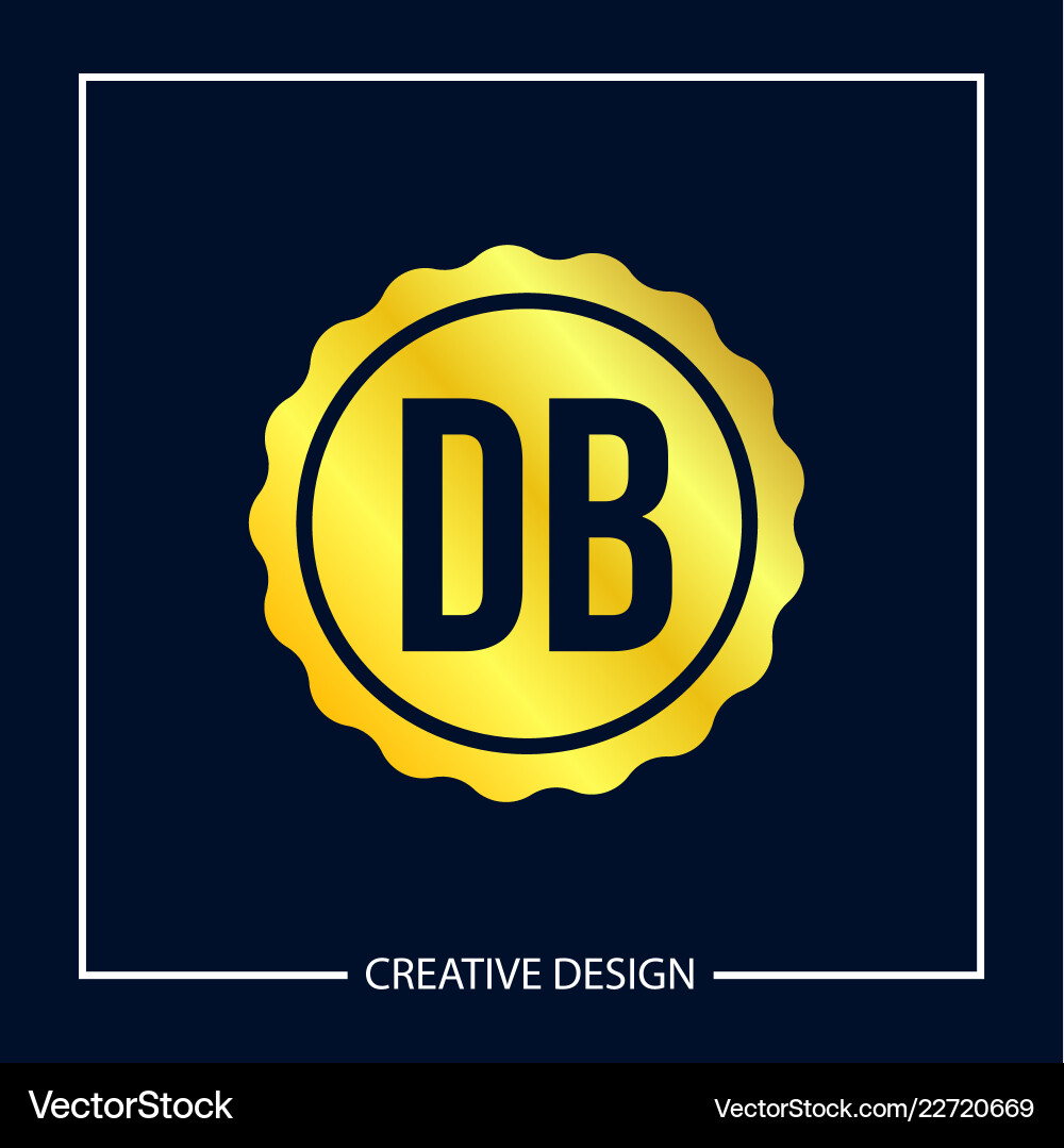 Initial letter db logo template design Initial letter db logo template design vector image