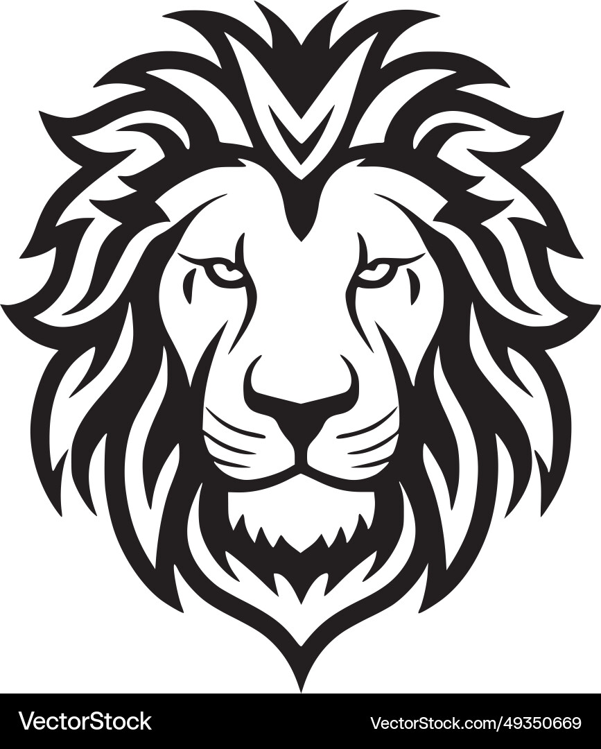 Lion Head Emblem Vector Image