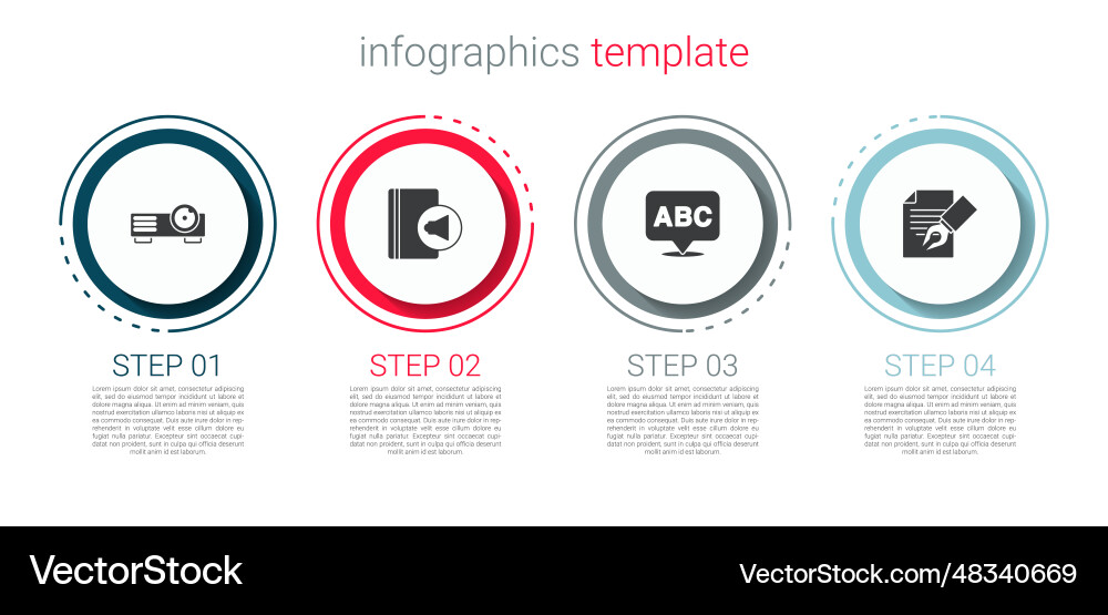 Set movie film media projector audio book Set movie film media projector audio book vector image