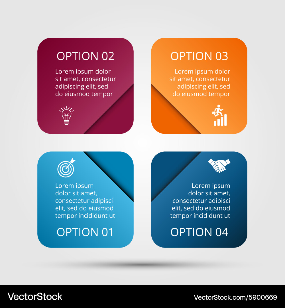 Square Element Collection vector image