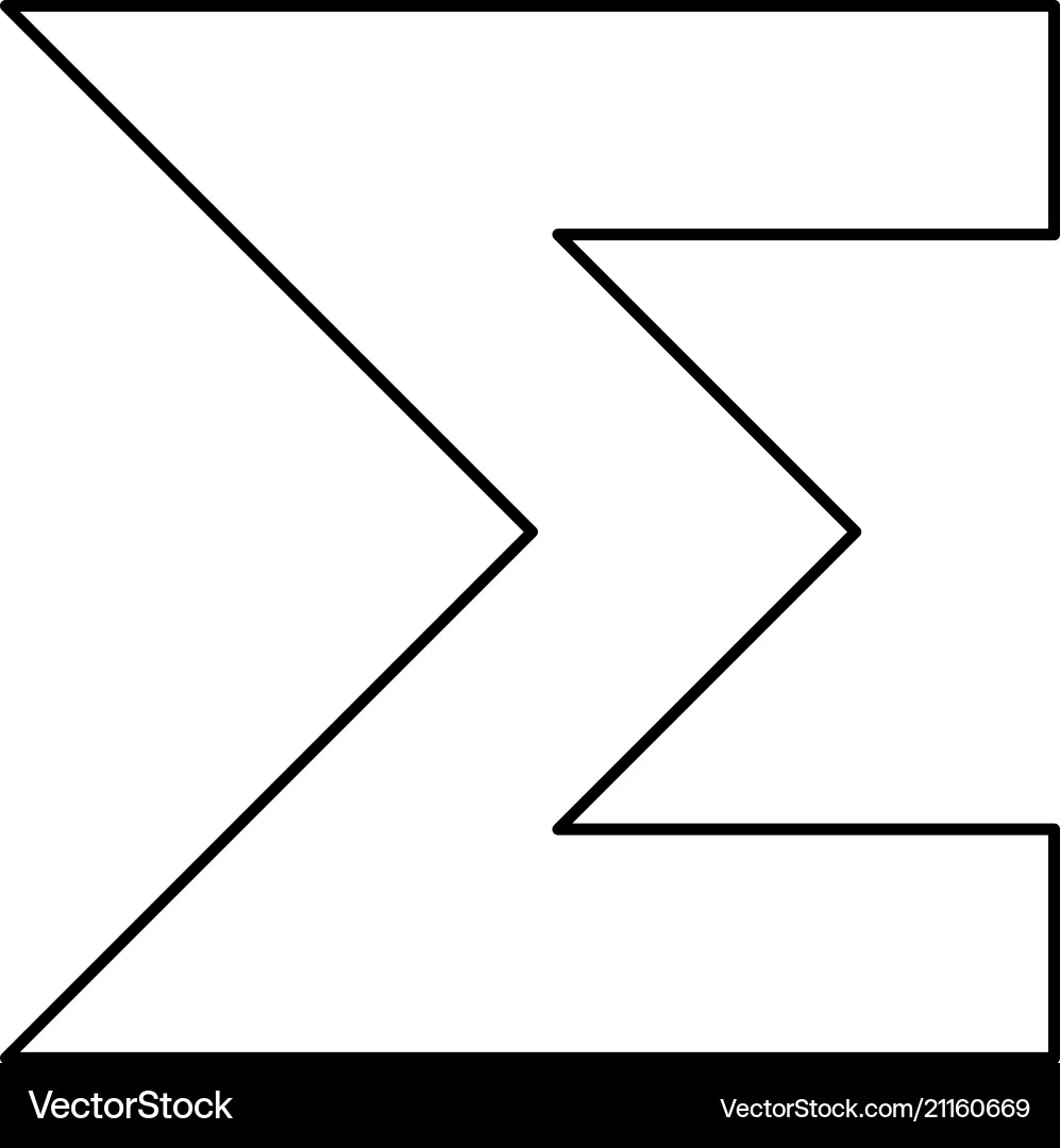 Sum symbol icon black color flat style simple vector image
