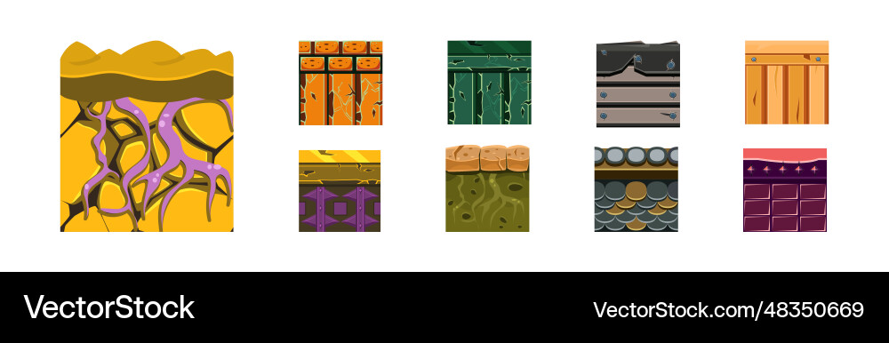 Textures for game platformers square icon Vector Image