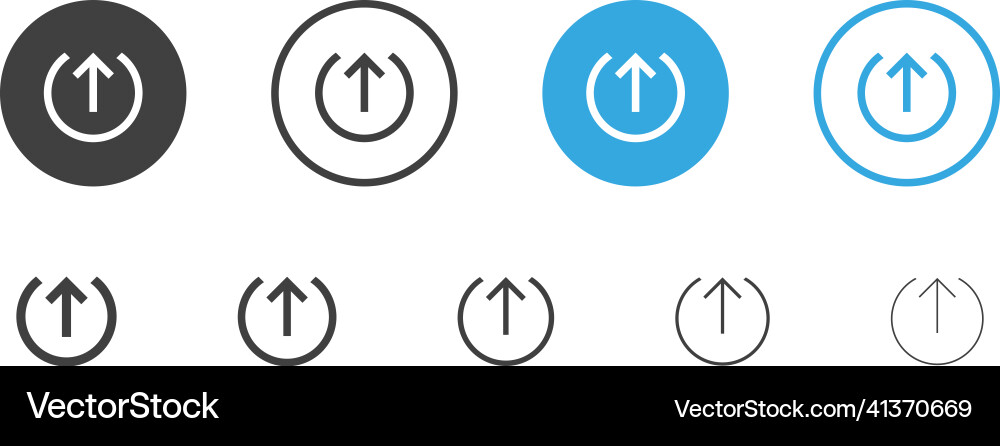 Upload icon uploading symbol arrow up vector image