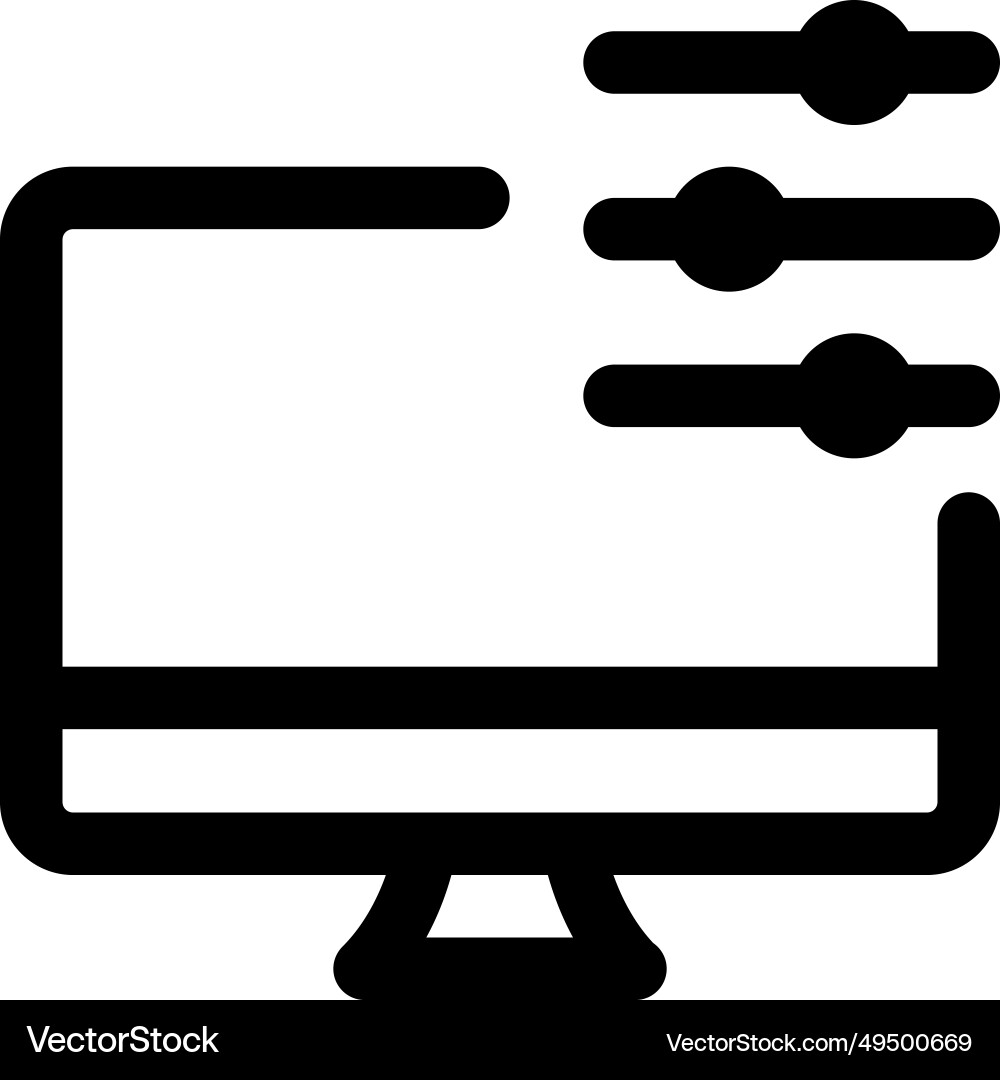 Using desktop equalizer for audio setting Vector Image