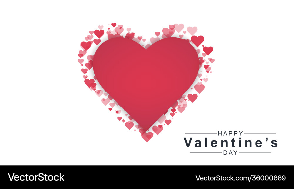 Valentines day background with heart pattern Valentines day background with heart pattern Vector Image