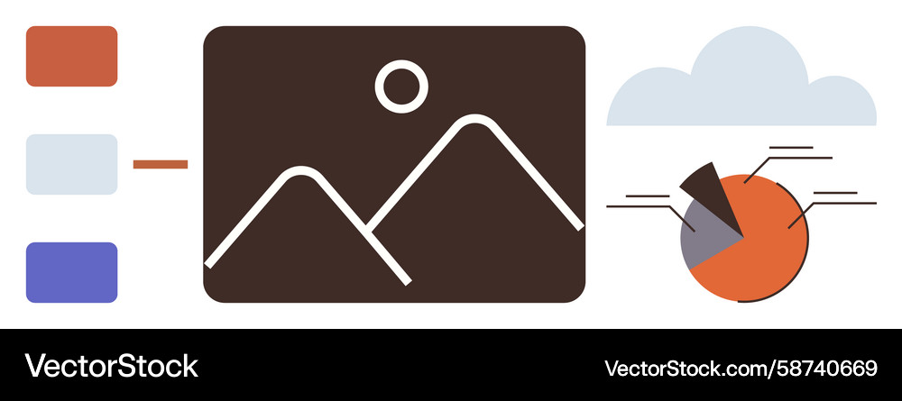 Visual data representation with chart image Vector Image