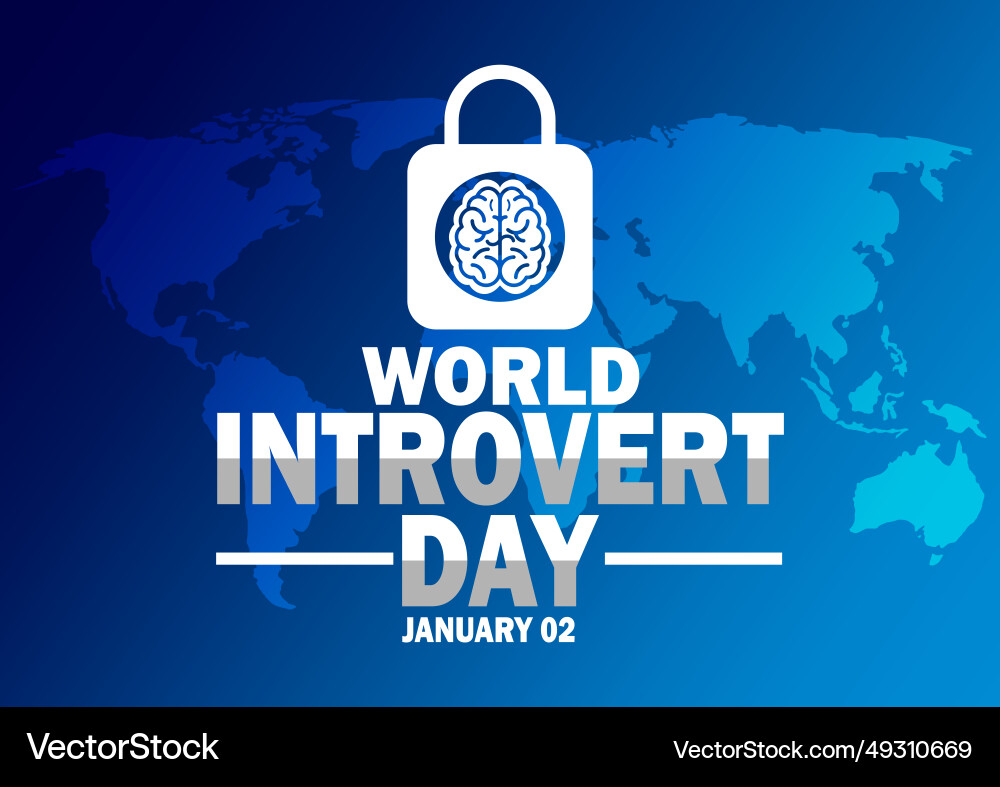 World introvert day Vector Image