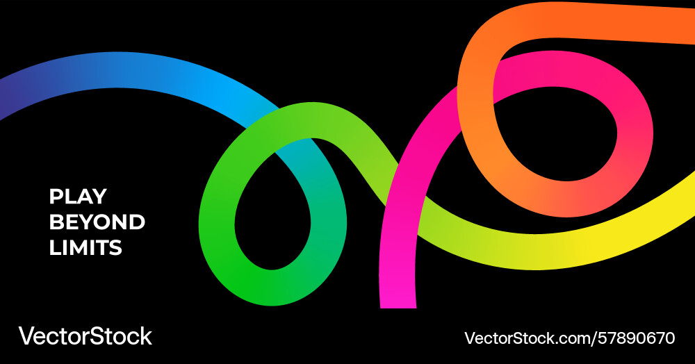 Abstract color lines on a black background Abstract color lines on a black background Vector Image
