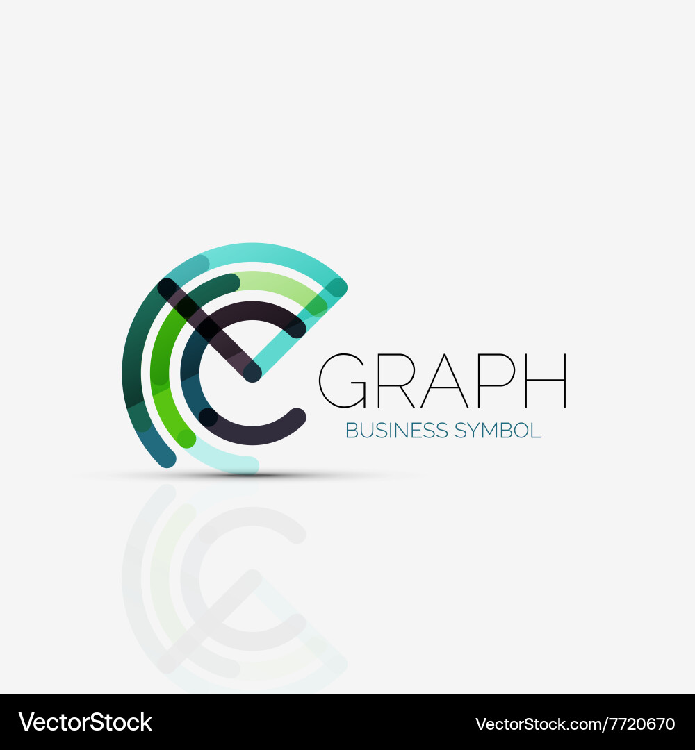 Abstract logo idea linear chart or graph Vector Image