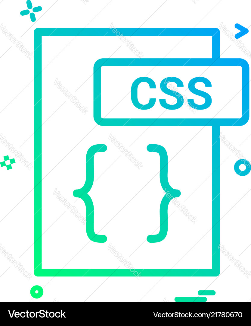 Css file format icon design Css file format icon design vector image
