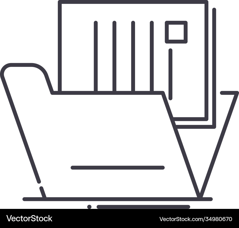 Documentation icon linear isolated Documentation icon linear isolated vector image