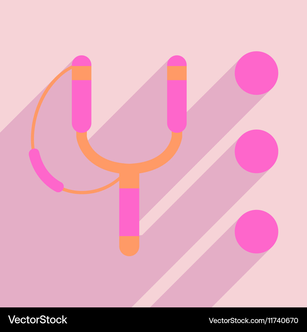 Flat with shadow icon and mobile application Vector Image