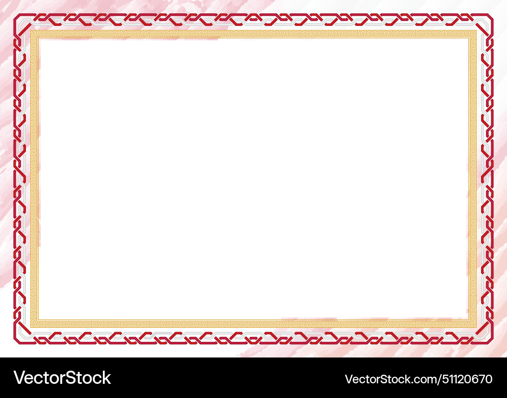 Horizontal frame and border with denmark flag Vector Image