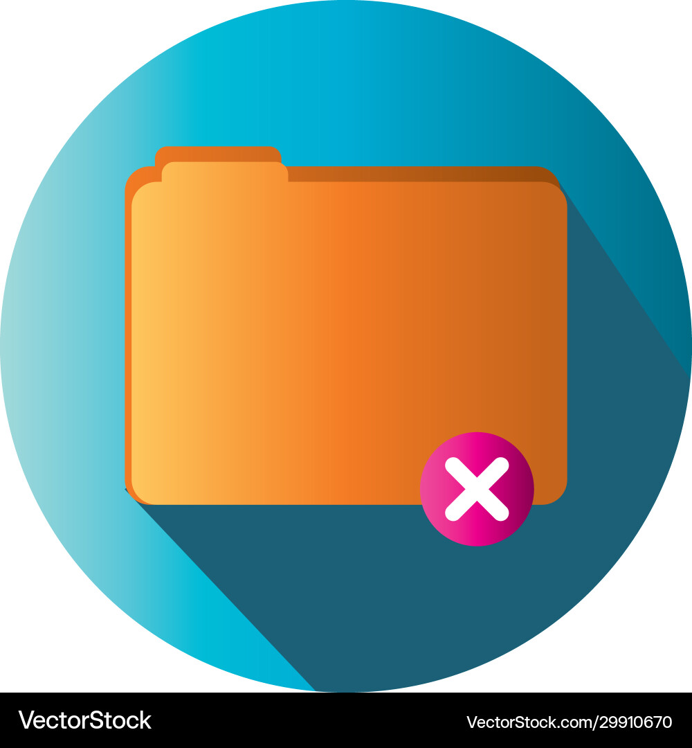 Isolated file with x button block gradient style Isolated file with x button block gradient style vector image