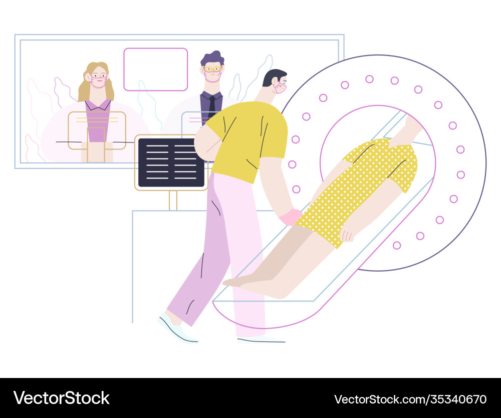 Medical tests - magnetic resonance Medical tests - magnetic resonance vector image