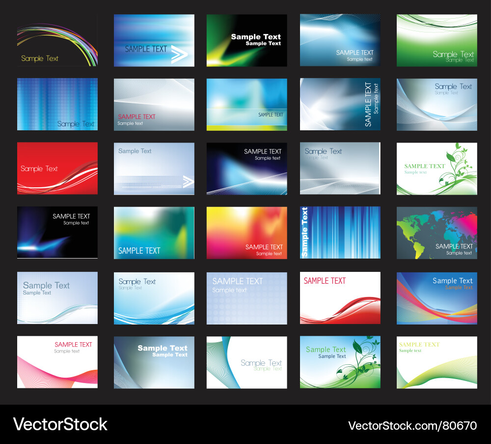 Modern Card Templates vector image