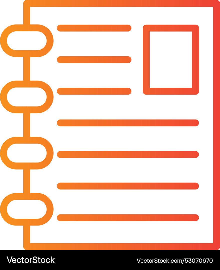 Notes line gradient design vector image