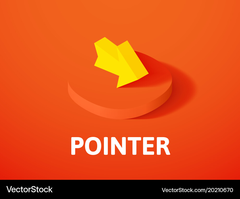Pointer isometric icon isolated on color vector image
