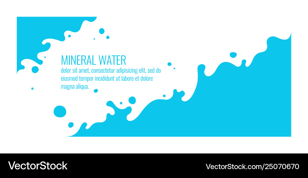 Refreshing Mineral Water Splash Vector Image