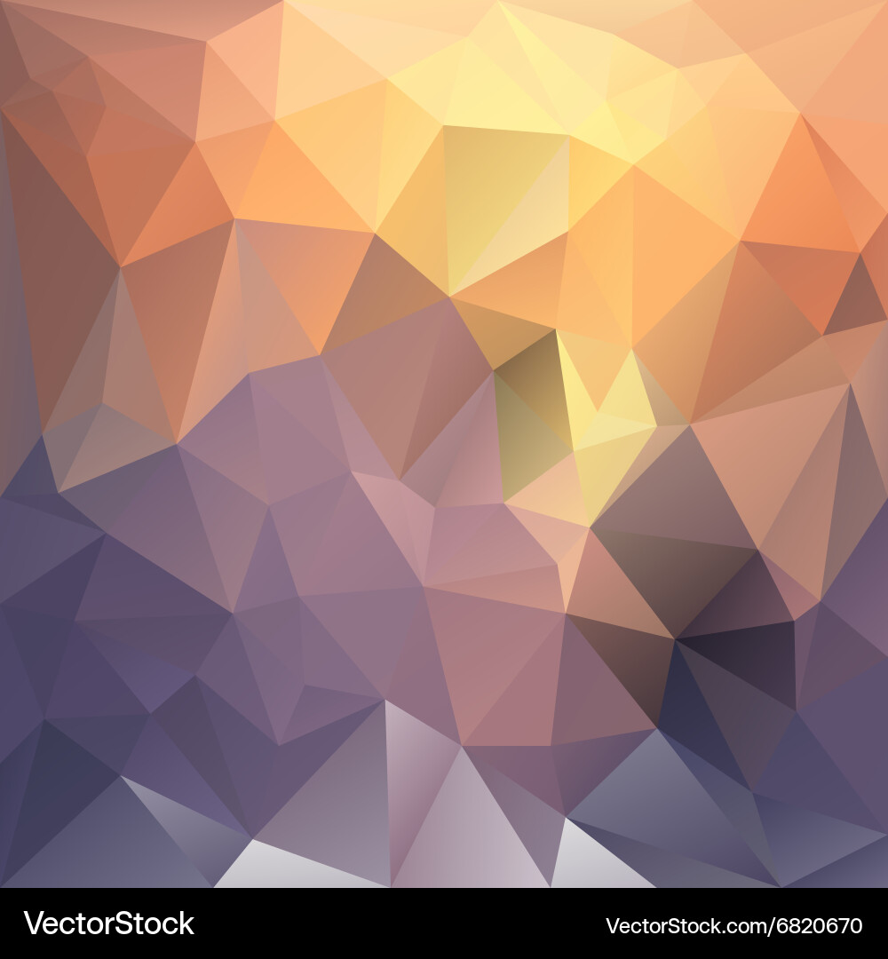Sundown polygon triangular pattern background vector image