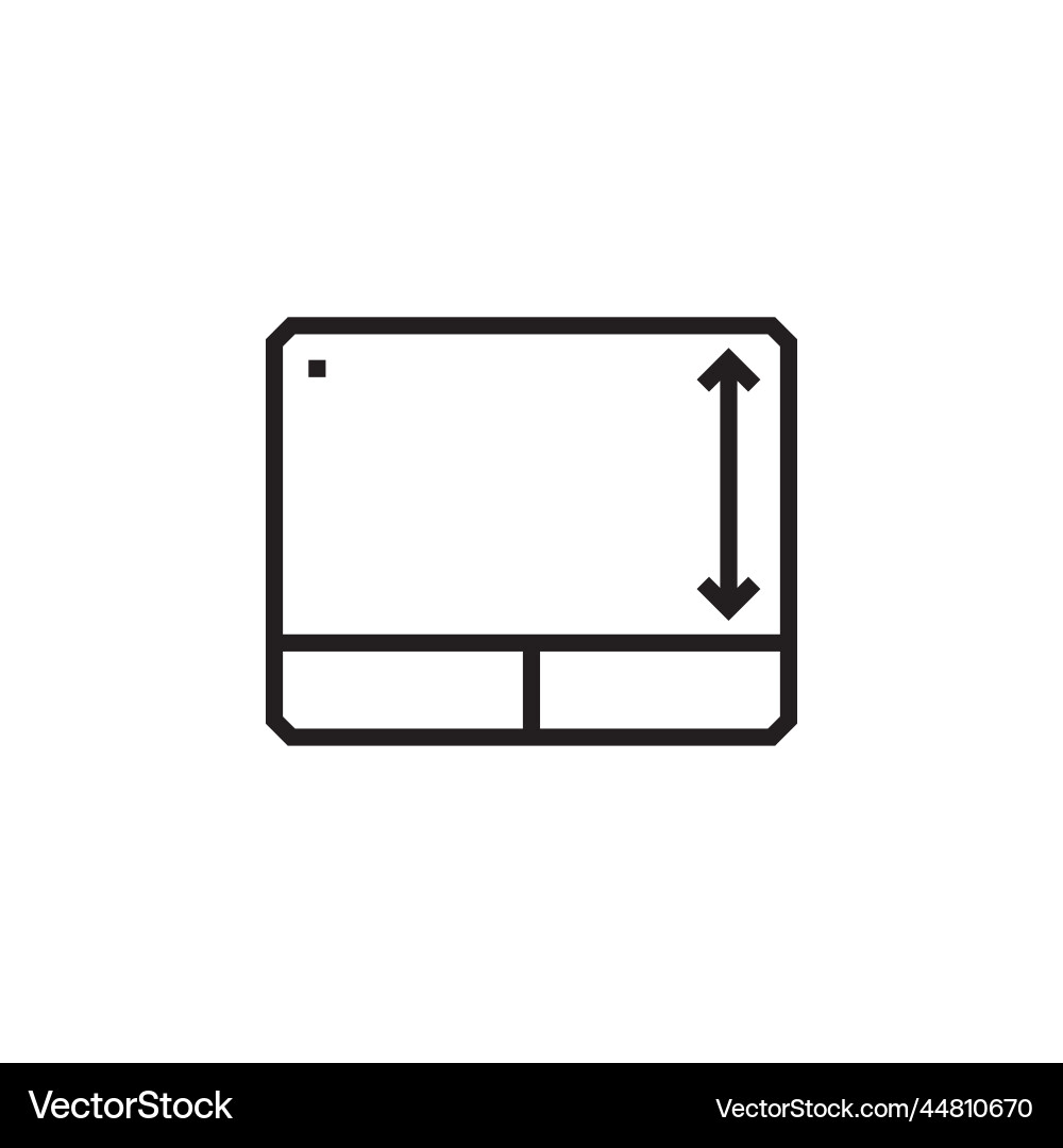 Touch pad icon computer component outline Touch pad icon computer component outline vector image