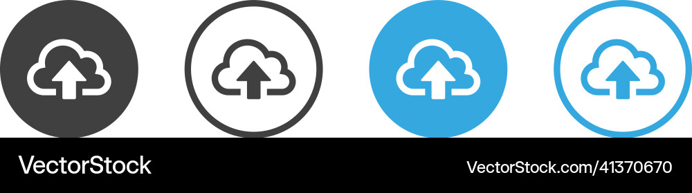 Upload icon cloud uploading symbol arrow up vector image