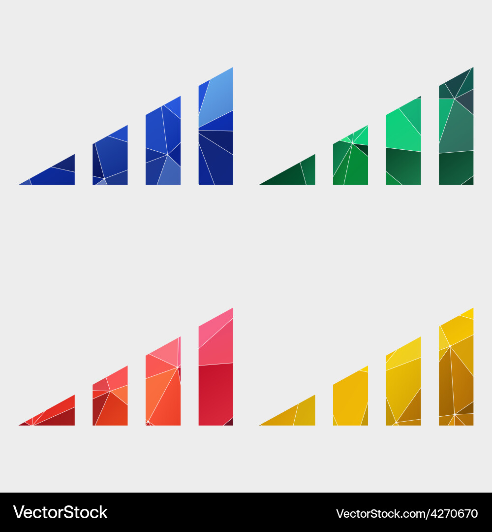 Volume level icon abstract triangle vector image