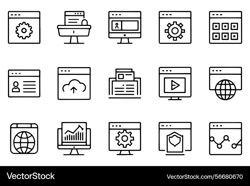 Website process internet data related editable Vector Image