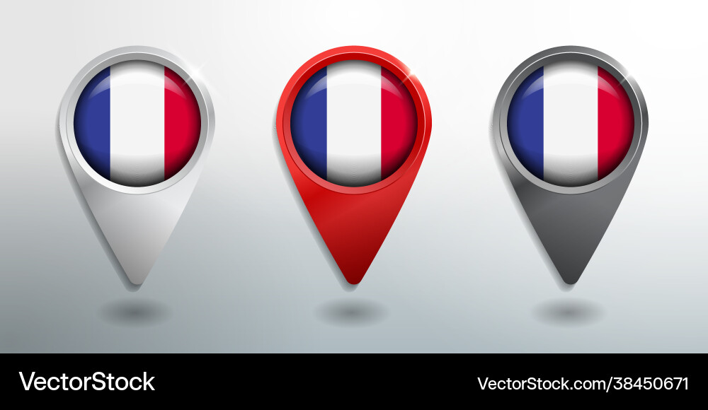3d pointer tag and location marker with round 3d pointer tag and location marker with round vector image