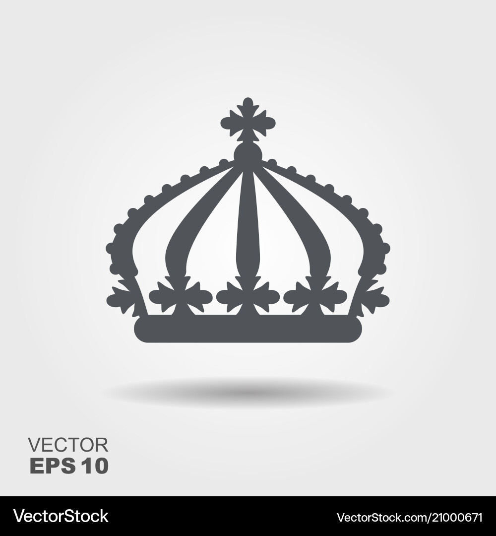 A crown in flat design style A crown in flat design style vector image