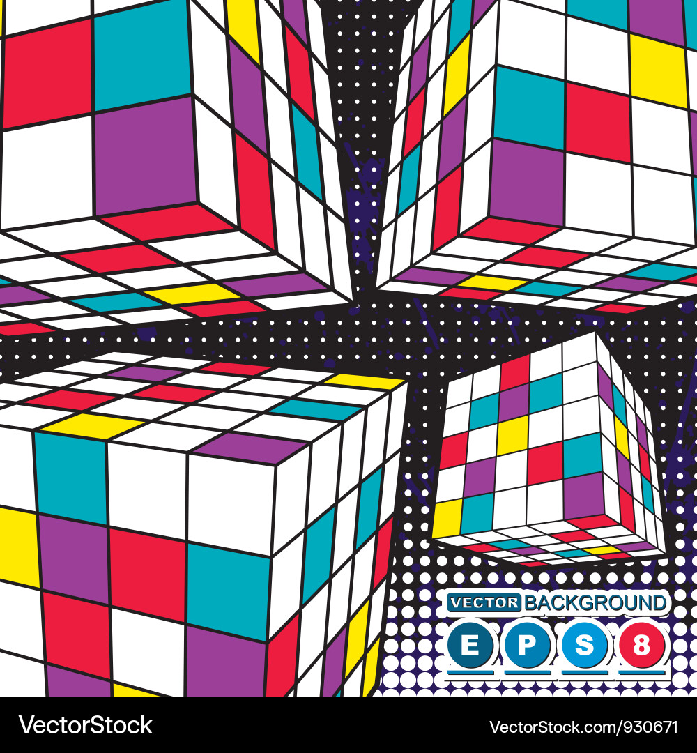 Abstract boxes vector image