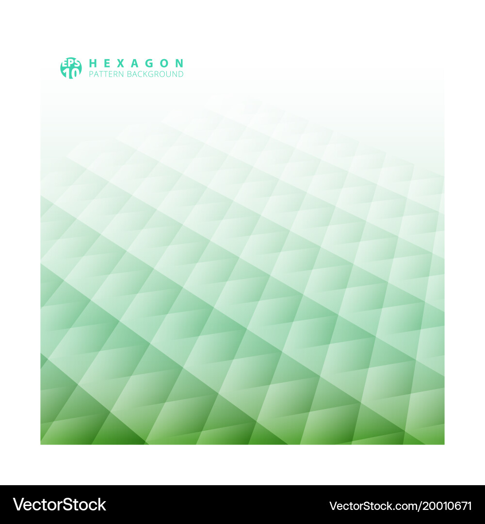 Abstract geometric hexagon pattern perspective vector image