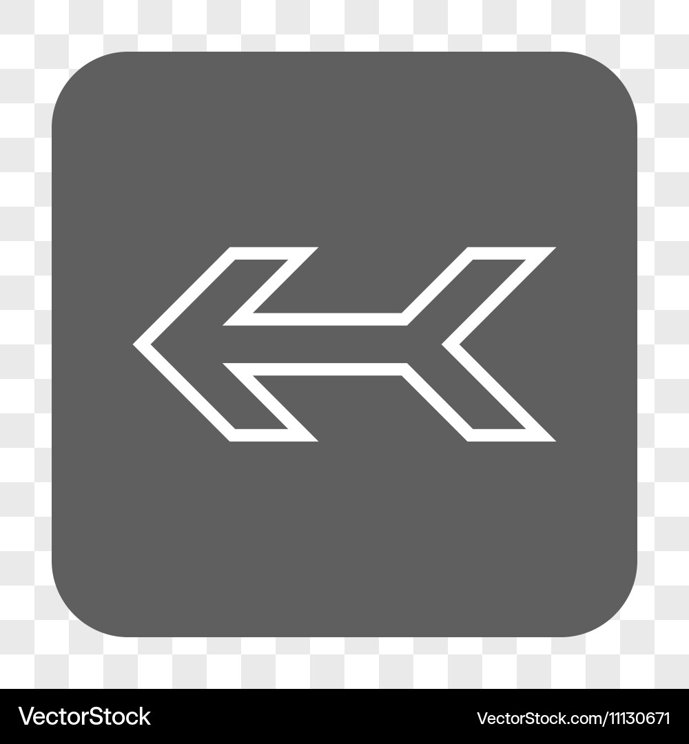 Arrow left rounded square button Vector Image