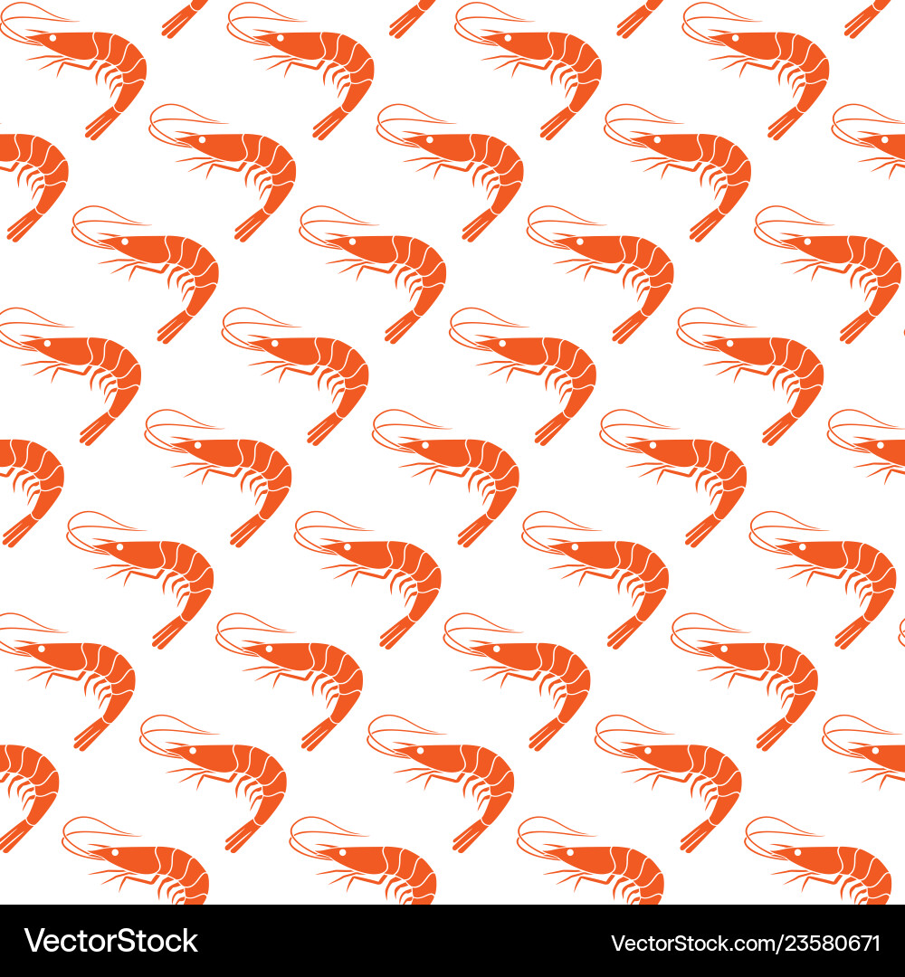 Background pattern with shrimps Vector Image