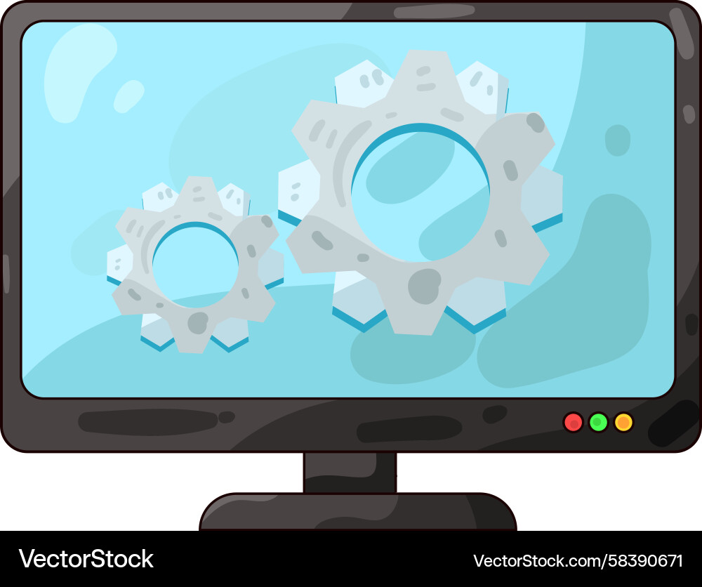 Computer System Settings Vector Image