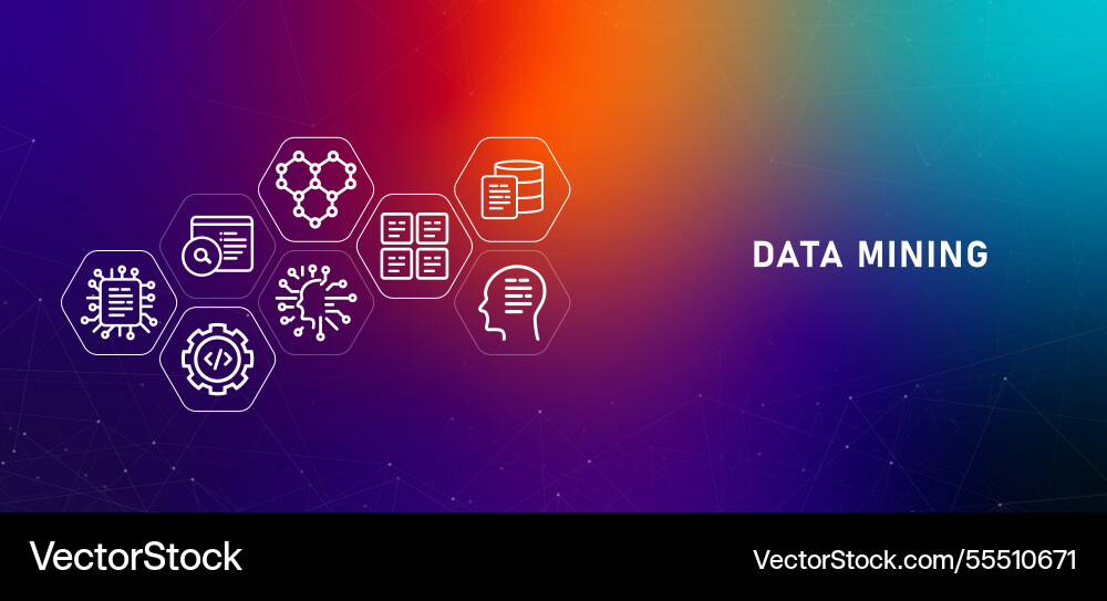 Data mining database harvesting and extraction Data mining database harvesting and extraction vector image