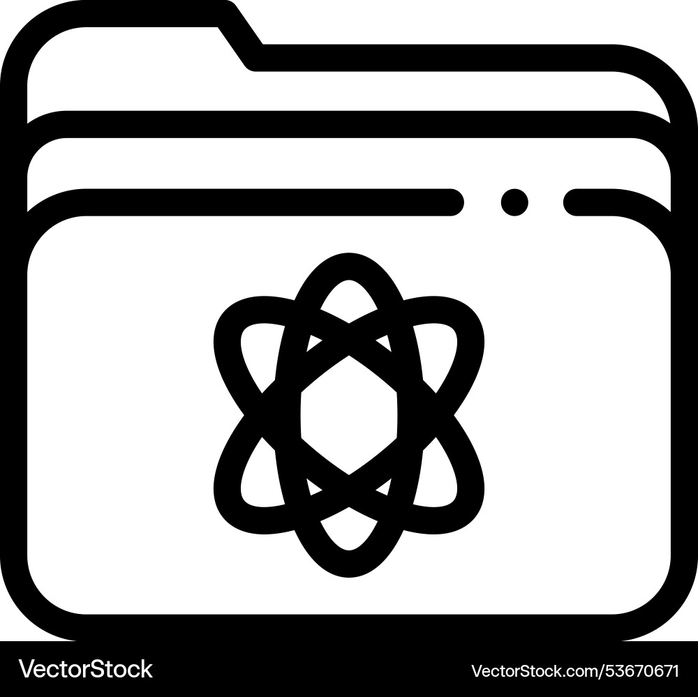 Folder icon thin linear style design isolated Folder icon thin linear style design isolated vector image