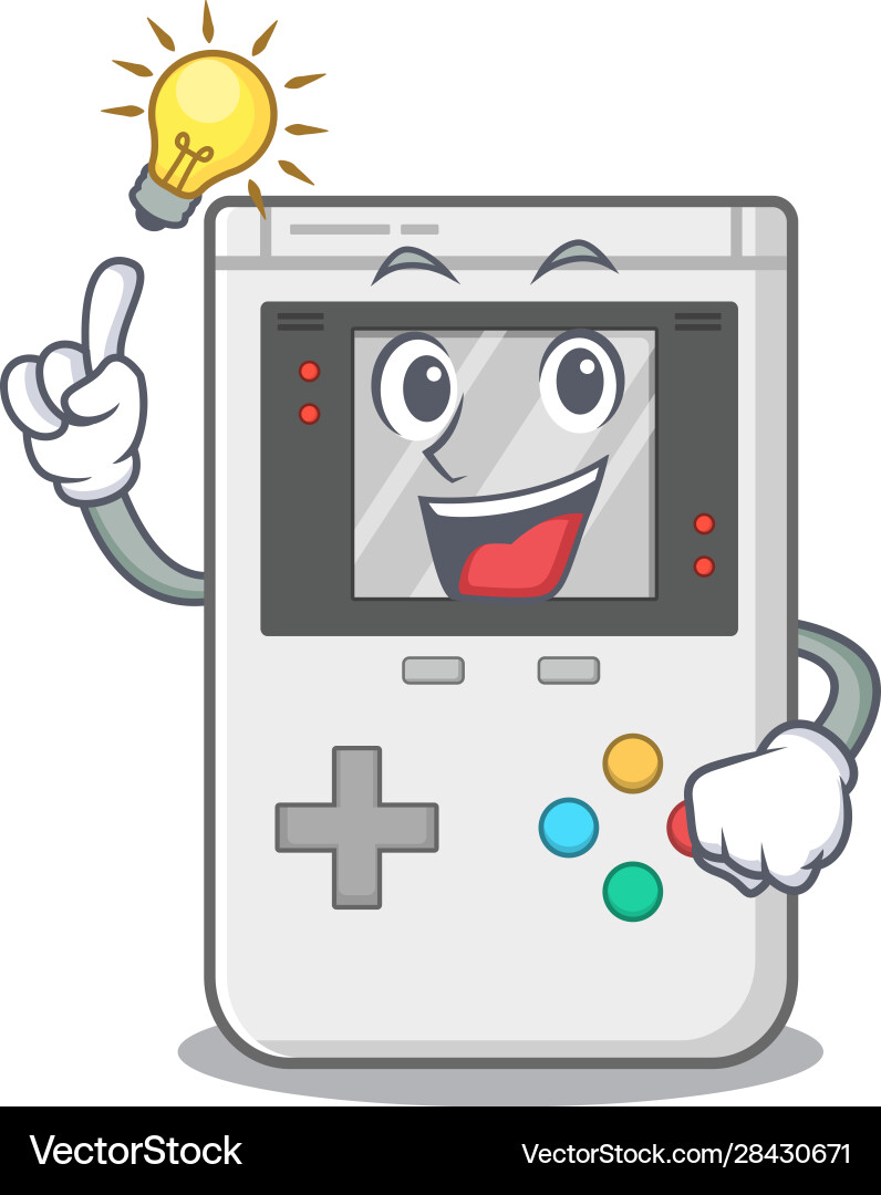 Have an idea handheld game scroll cartoon Have an idea handheld game scroll cartoon vector image