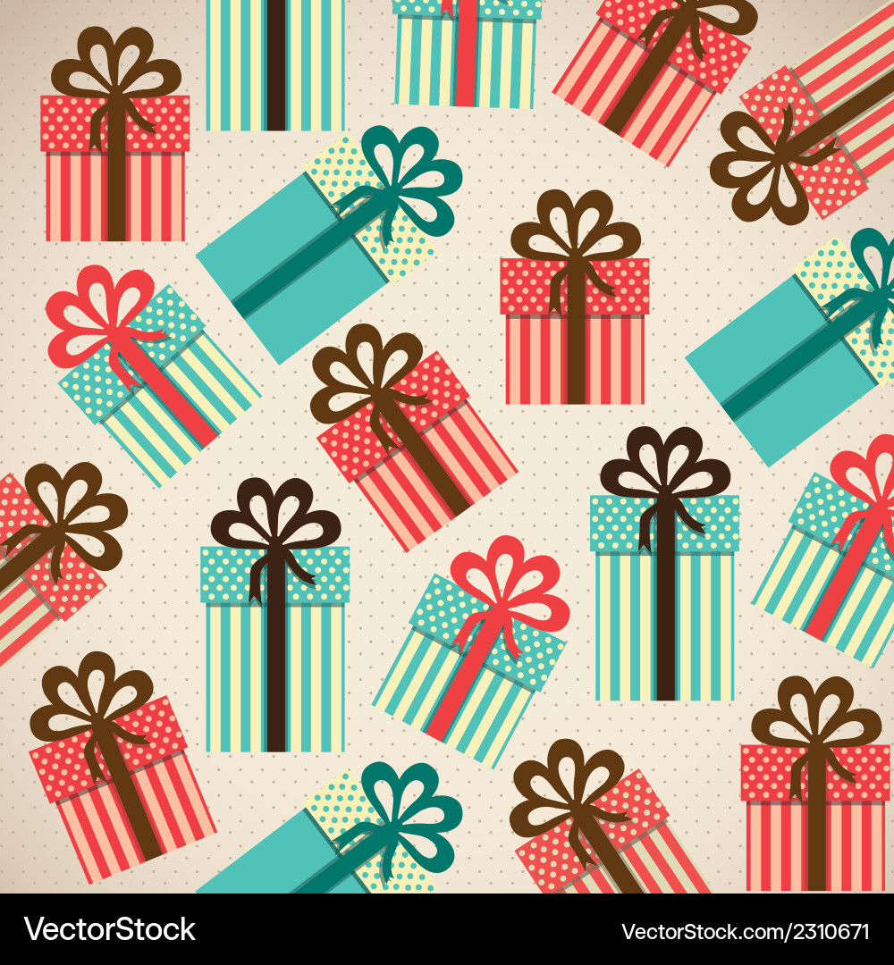 Pattern gift boxes made with patterns Vector Image