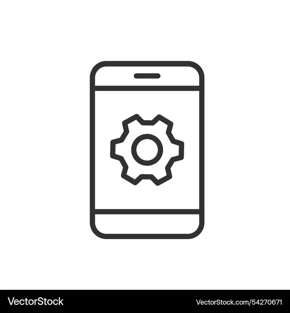 Phone configuration icon in line design Phone configuration icon in line design vector image